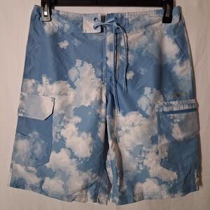 Simms Surf Shorts blue cloud camo print Size S(30-32)
